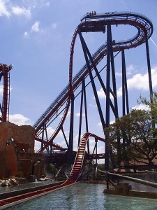 SheiKra roller coaster, Tampa Bay, FL (photo from Wikimedia Commons)