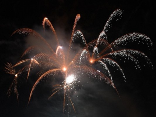Fireworks (photo by Jon Sullivan via Wikimedia Commons)