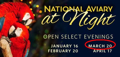 National Aviary at Night event