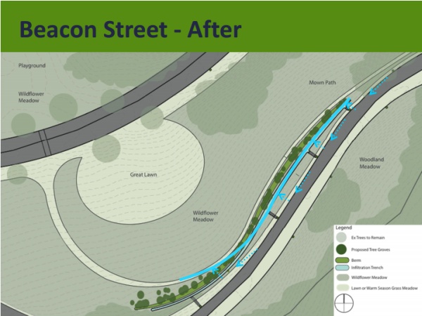 Schenley Park, future meadow at Beacon (from Pittsburgh Parks Conservancy, Panther Hollow Restoration Plan)