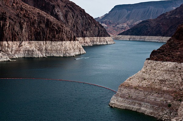 Colorado River water loss as seen at Lake Mead, Nevada (photo from US Bureau of Reclamation)