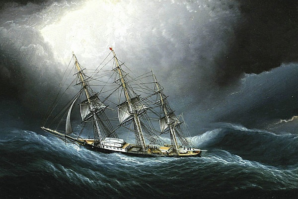 Clipper Ship at Cape Horn by James E. Butterworth (image from Wikimedia Commons)