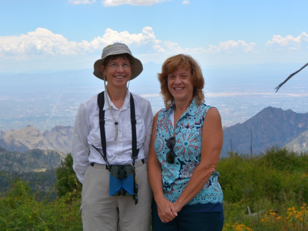 Kate St. John and Donna Memon at Mount Lemmon, AZ (photo by Razzak Memon)