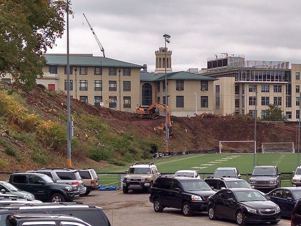 Tree removal project at Central Catholic, 30 Oct 2015 (photo by Kate St. John)