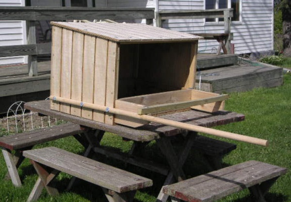 Standard peregrine nest box (photo courtesy Art McMorris, PGC)