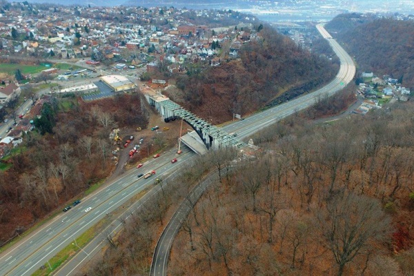 Greenfield Bridge as seen from the air, 24 December 2015 (photo from Pat Hassett)