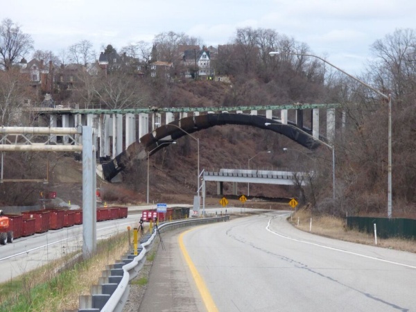 The Greenfield Bridge, just before it blows (photo by Geoff Campbell)