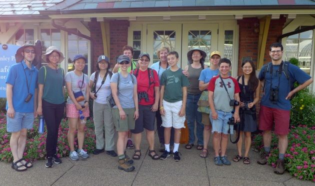 Participants at the Schenley Park outing on 28 Aug 2016 (photo by Kate St. John)