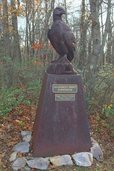 Statue of the Golden Eagle at Allegheny Front Hawk Watch (photo by Donna Foyle)