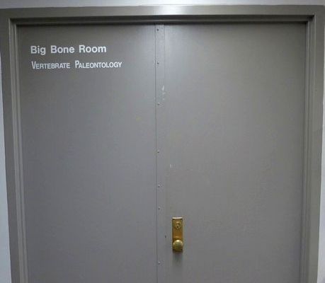 Door to the Big Bone Room (photo by Kate St. John)
