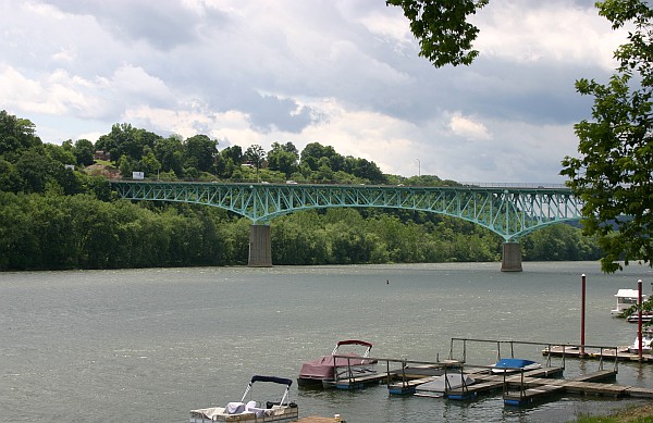 Tarentum Bridge, Allegheny River, 2 June 2012 (photo by Kate St. John)