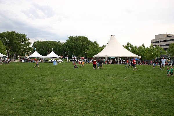 Schenley Plaza tent (photo by Kate St. John)