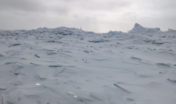 Blue ice on Lake Superior, 16 Feb 2014 (photo by Kate St. John)