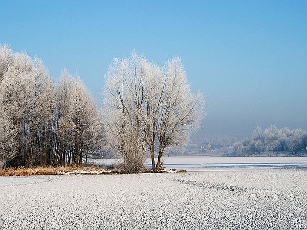Frozen lake in Poland (photo from Wikimedia Commons)