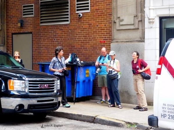 Fledge watchers Downtown, 7 June 2016 (photo by John English)