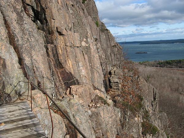 Precipice Trail, Acadia National Park (photo from Wikimedia Commons)