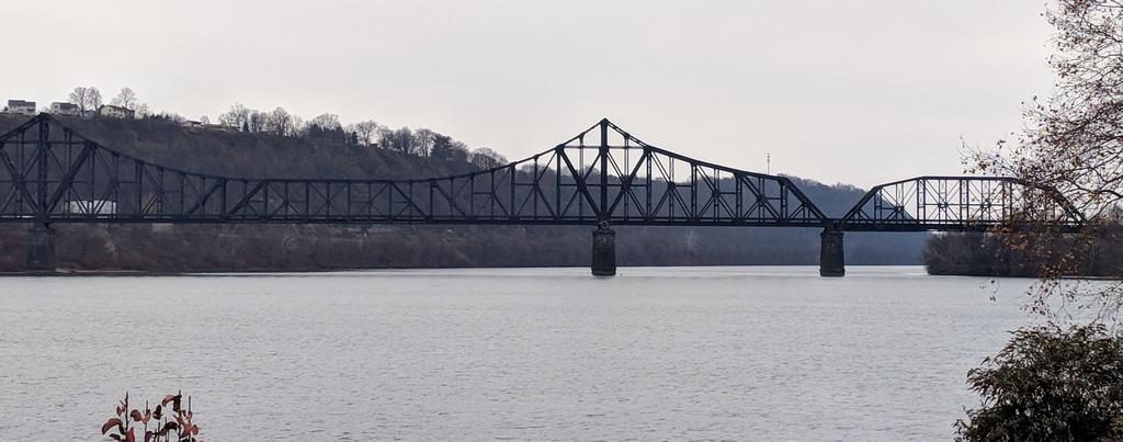 Railroad bridge over the Ohio River from Monaca to Beaver (photo by Kate St.John)