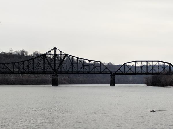 Railroad bridge over the Ohio River from Monaca to Beaver (photo by Kate St.John)