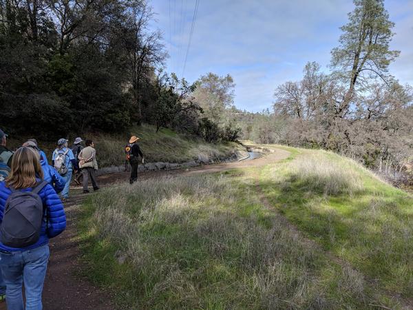 Hiking by the Flume near Lime Saddle (photo by Kate St. John)