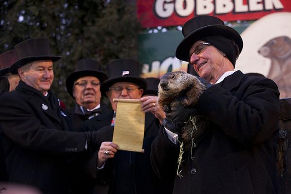 Groundhog Day in Punxsutawney, 2013 (photo from Wikimedia Commons)